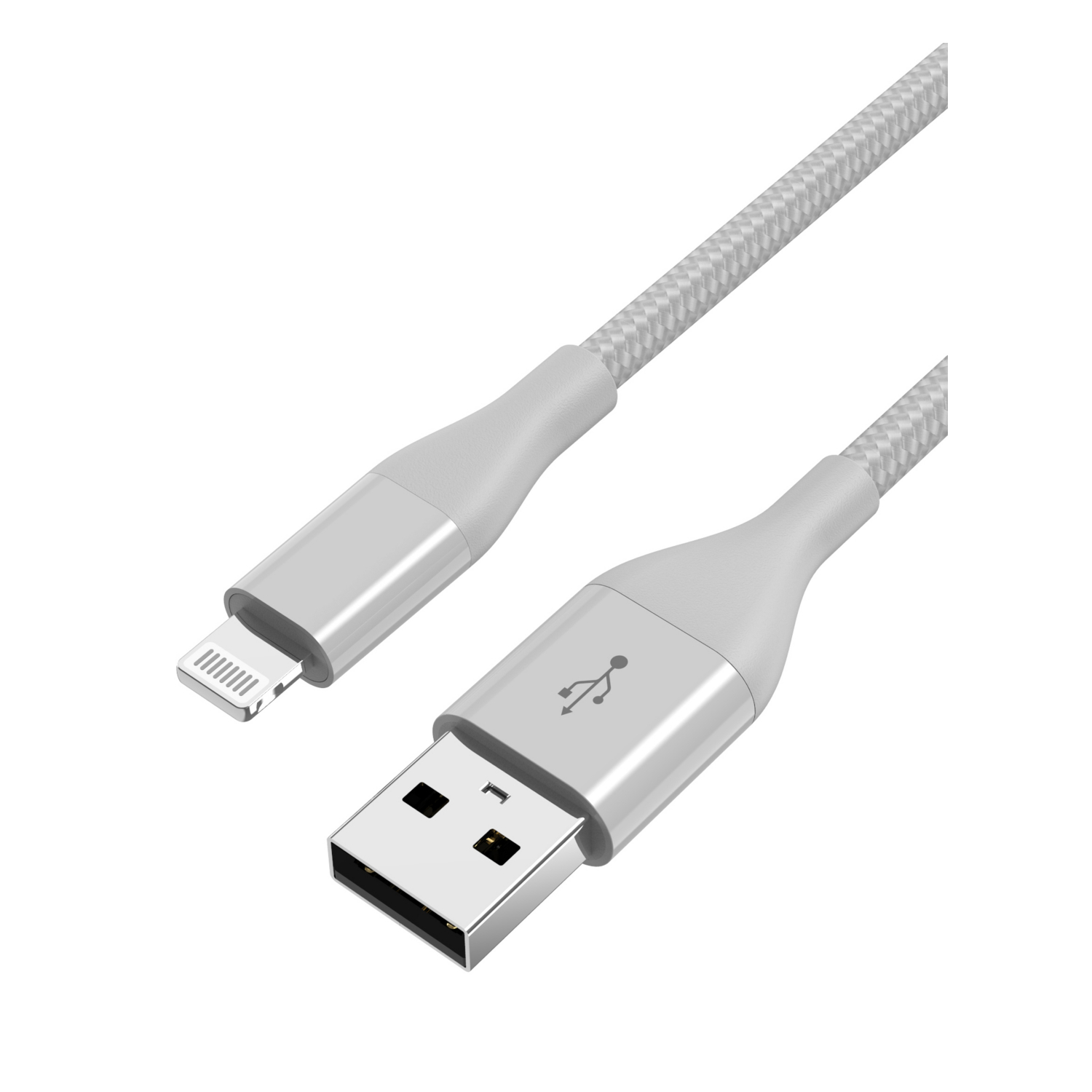 Asda Silver Tech Mfi Certified Usb-A To Lightning Charger Cable