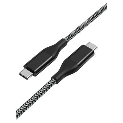 George Asda Tech 60W Braided USB C to USB C Cable - 1.8M - Black