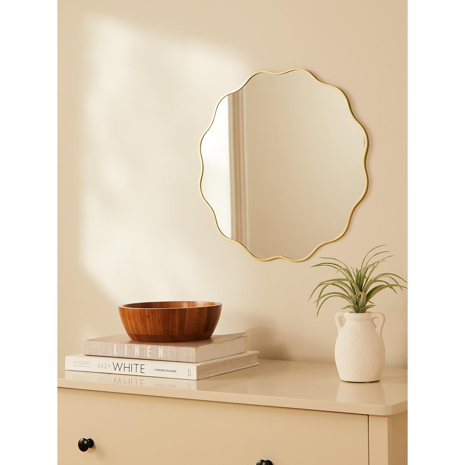 George Gold Wavy Thin Edge Mirror