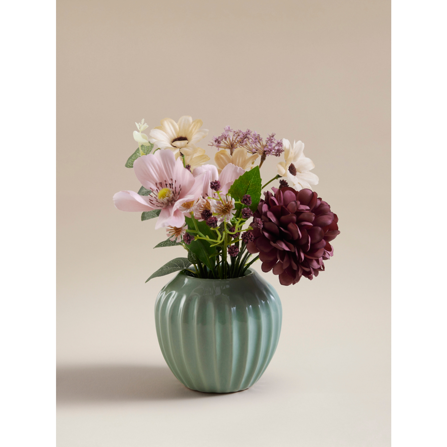 George Green Artificial Mixed Floral In Ceramic Pot
