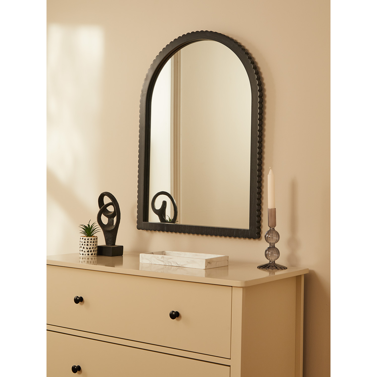 George Black Arch Ribbed Mirror