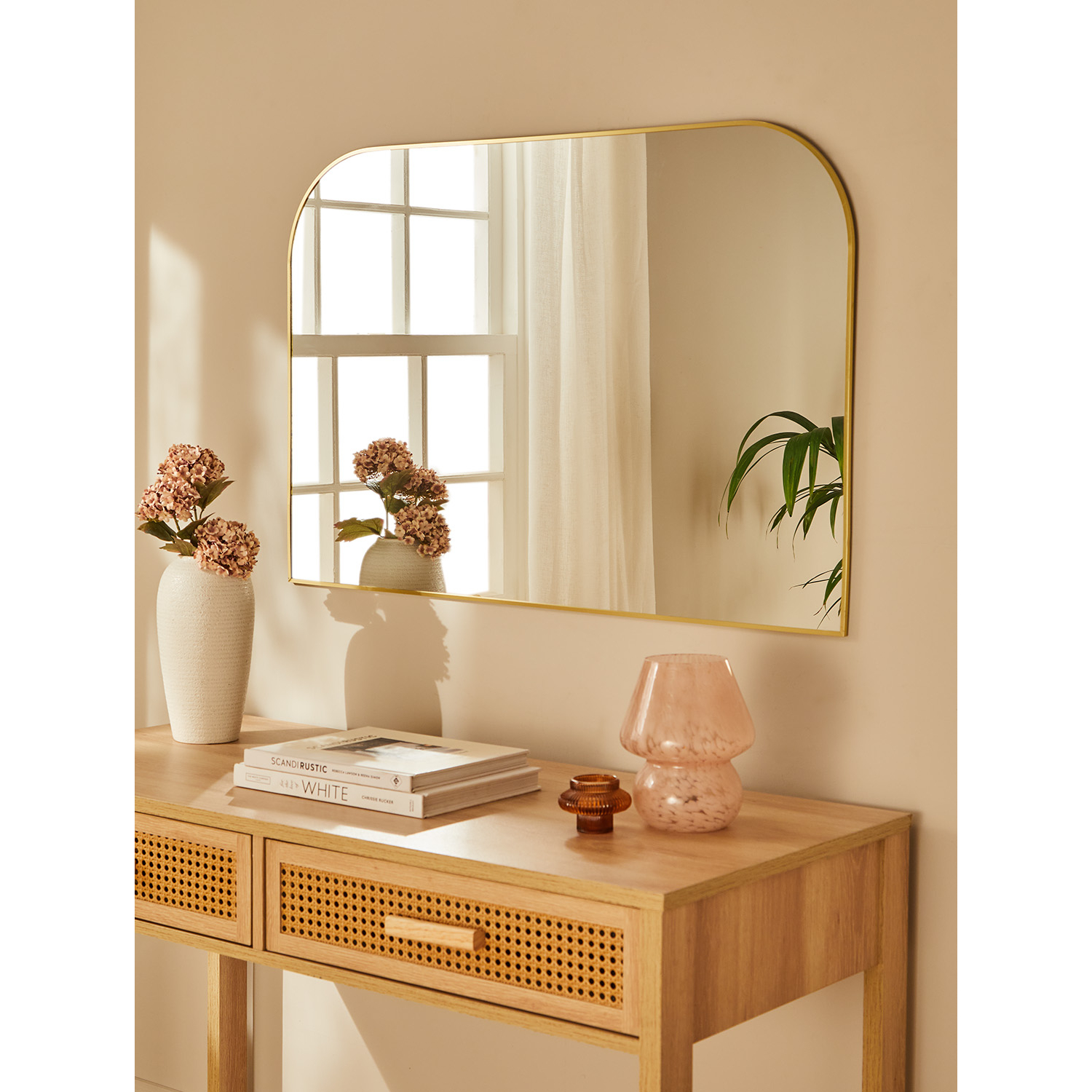 George Gold Thin Frame Mantle Mirror