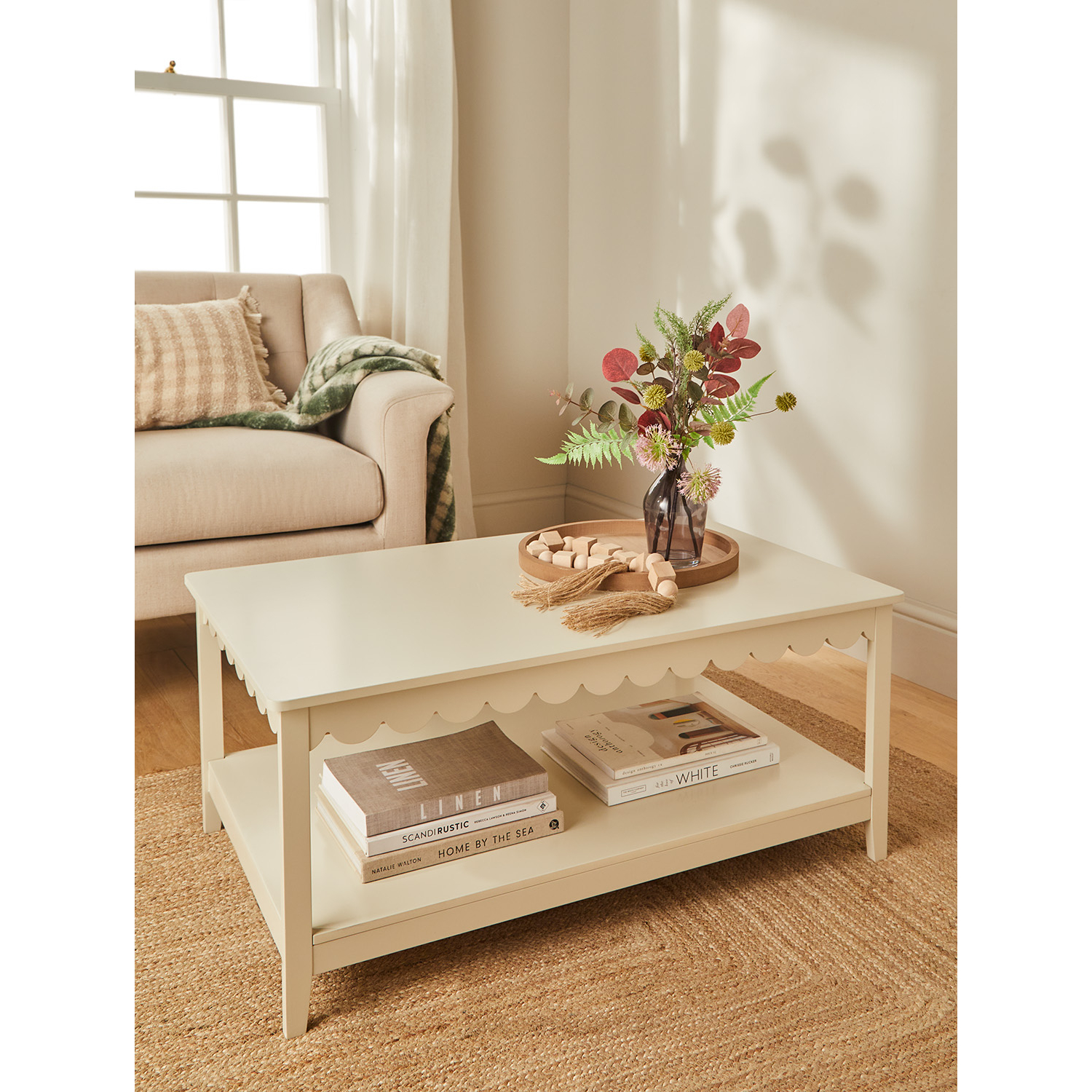 George Cream Scallop Coffee Table