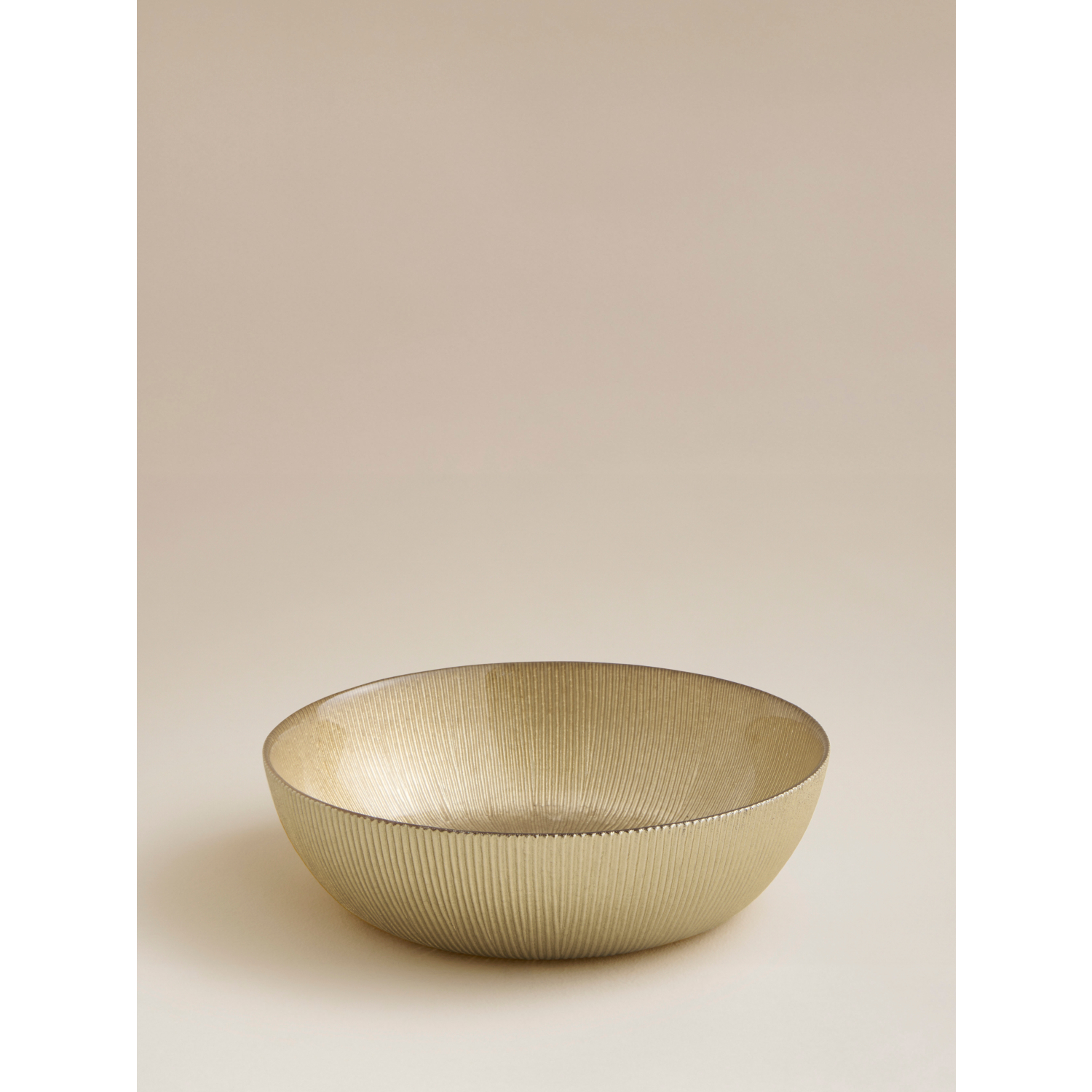 George Gold -Tone Glass Serving Bowl