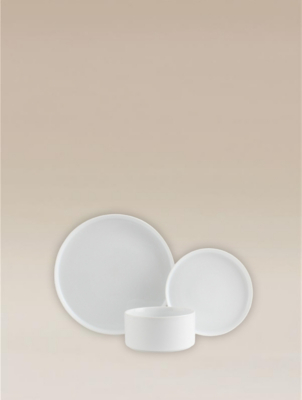 White Simply Dinner Set 24 Piece Home George at ASDA