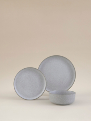 Grey Concrete Dinner Set 24 Piece Home George at ASDA