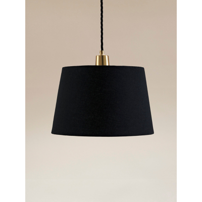 George Black Linen-Effect Chimney Shade - Black