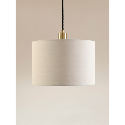 George Natural Linen-Effect Cylinder Shade - Natural