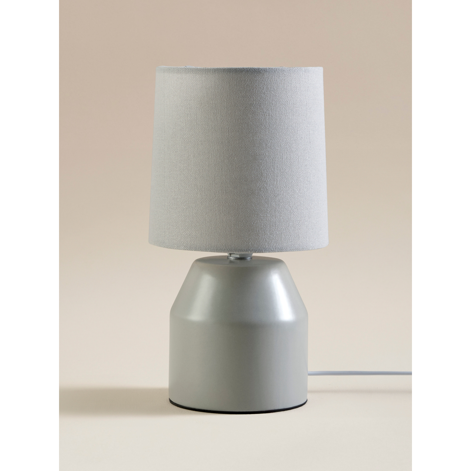 George Light Grey Small Ceramic Table Lamp