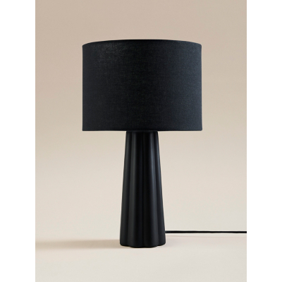 George Black Large Ceramic Table Lamp - Black