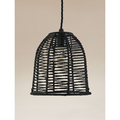George Black Natural Rattan Shade - Black