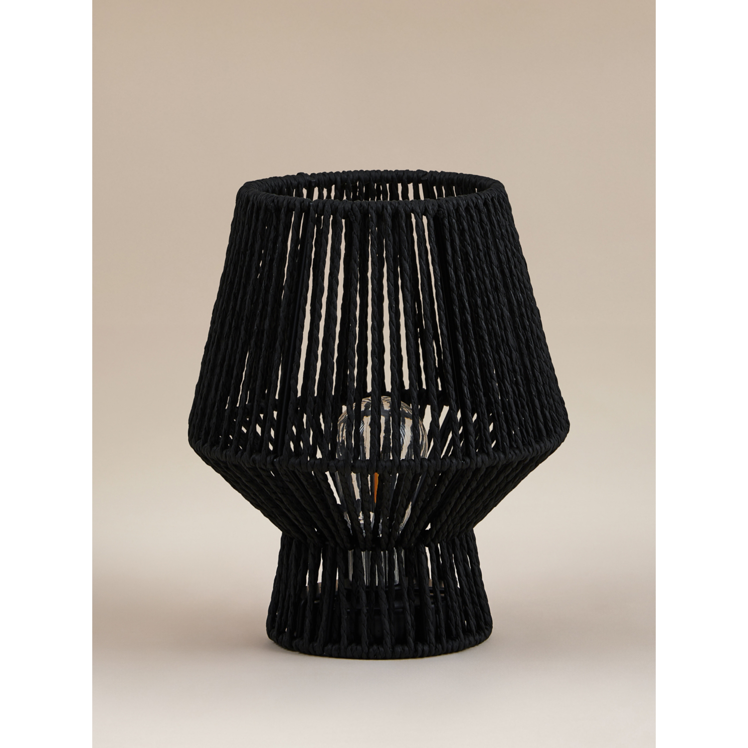 George Black Paper Rope Table Lamp