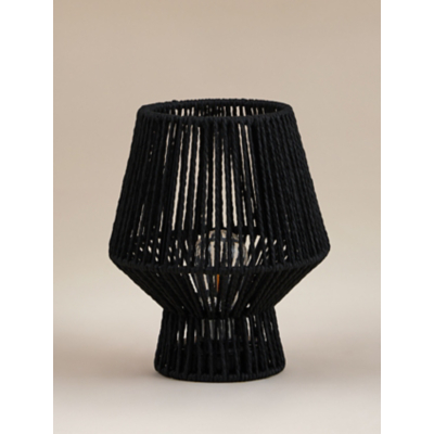 George Black Paper Rope Table Lamp - Black