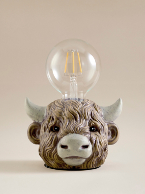 Brown Highland Cow Bulb Table Lamp | Home | George at ASDA