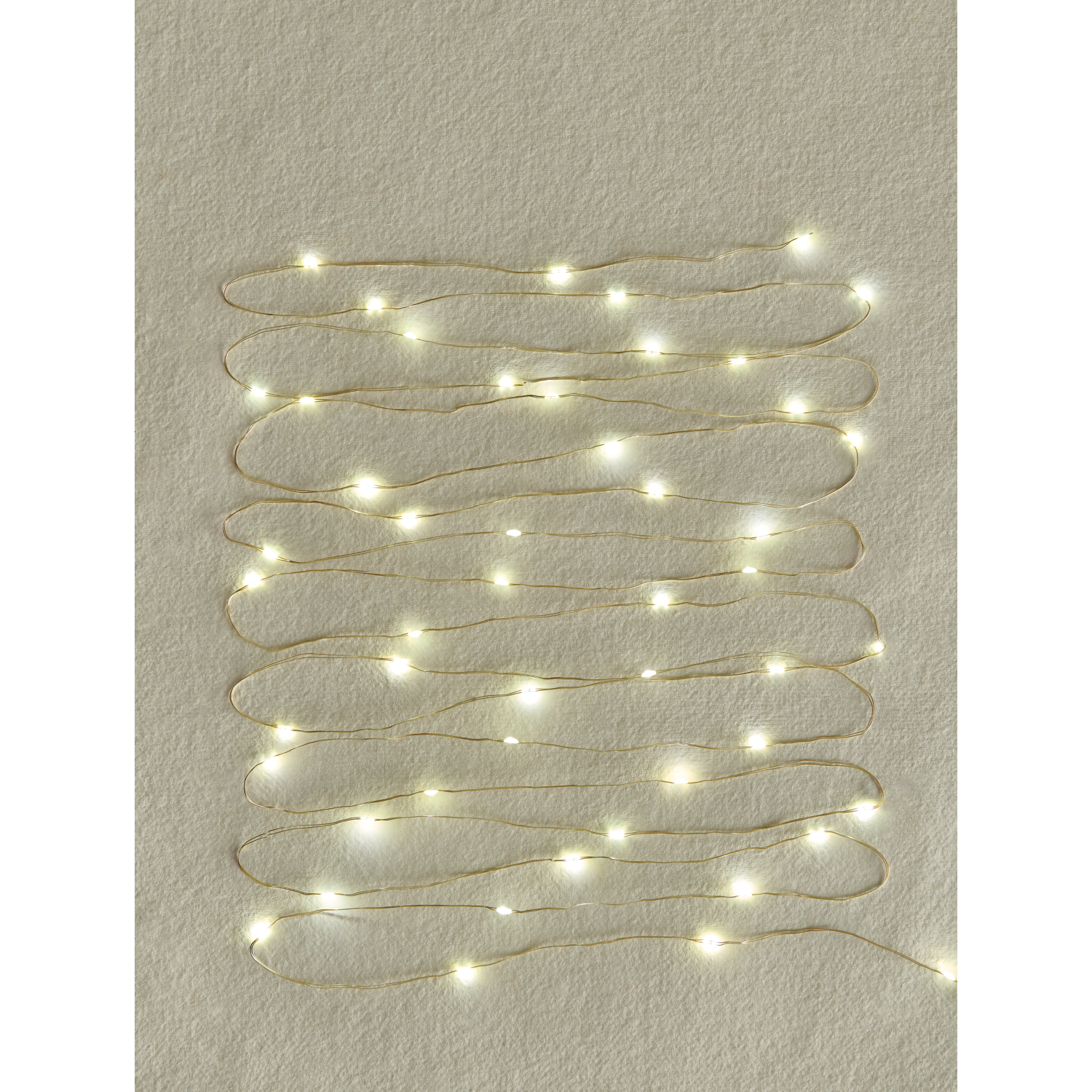 George Clear Gold-Tone Rice String Lights 50 Piece