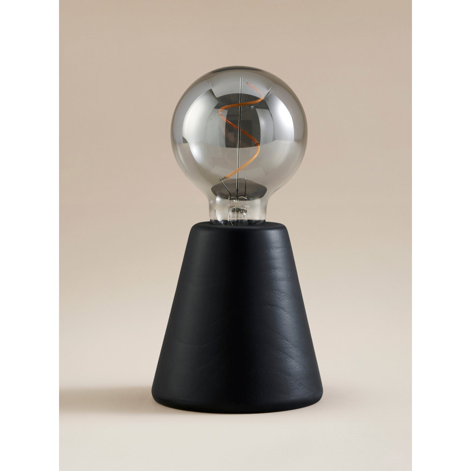 George Black Tapered Bulb Wooden Table Lamp
