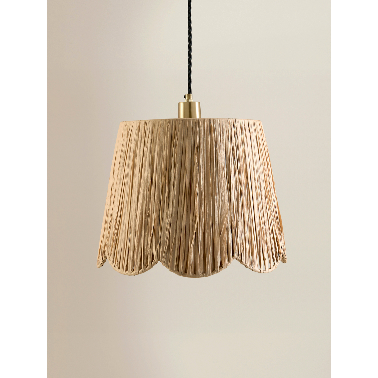 George Natural Raffia Scallop Shade