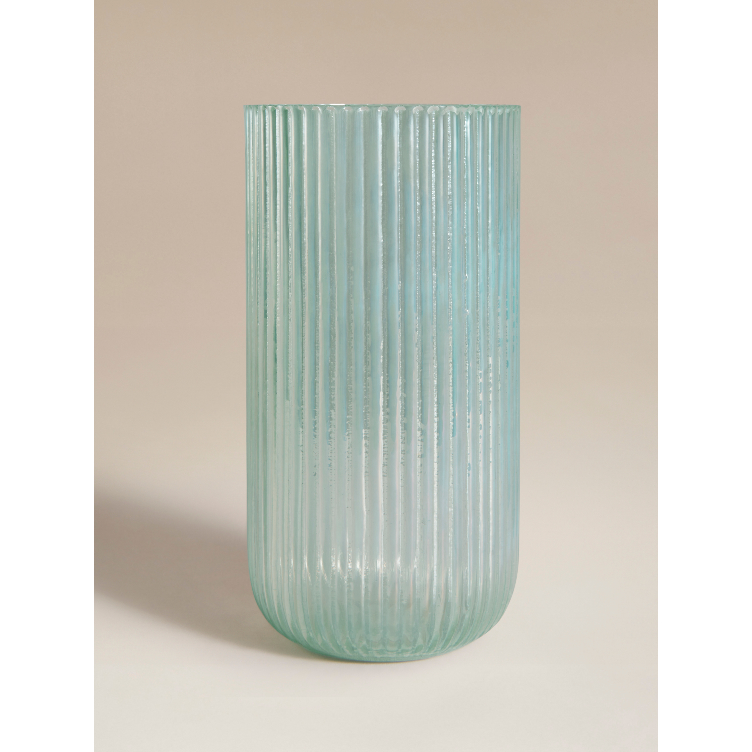 George Green Iridescent Glass Ribbed Vase