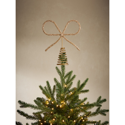 George Gold Diamante Bow Christmas Tree Topper