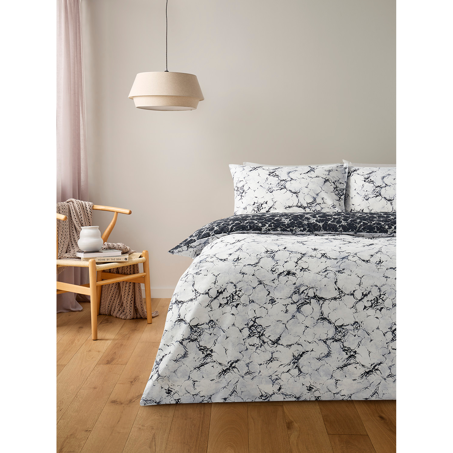 George Multi Cloud Marble Easycare Duvet Set
