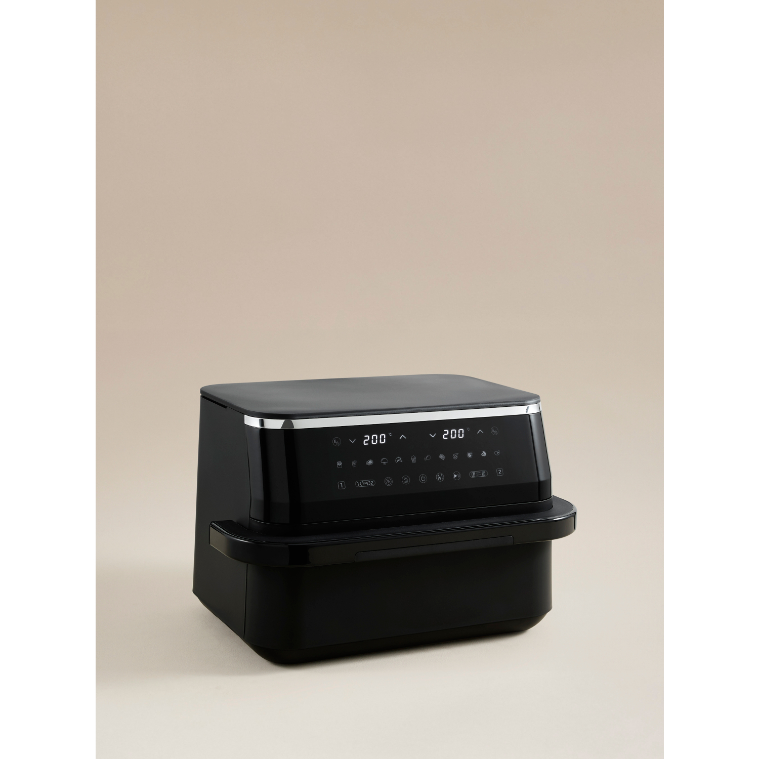 George Home Black Multi-Basket Dual Air Fryer 9L