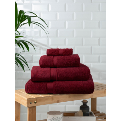 George Rhubarb Super-Soft Towel & Bath Mat Range - Dark Red