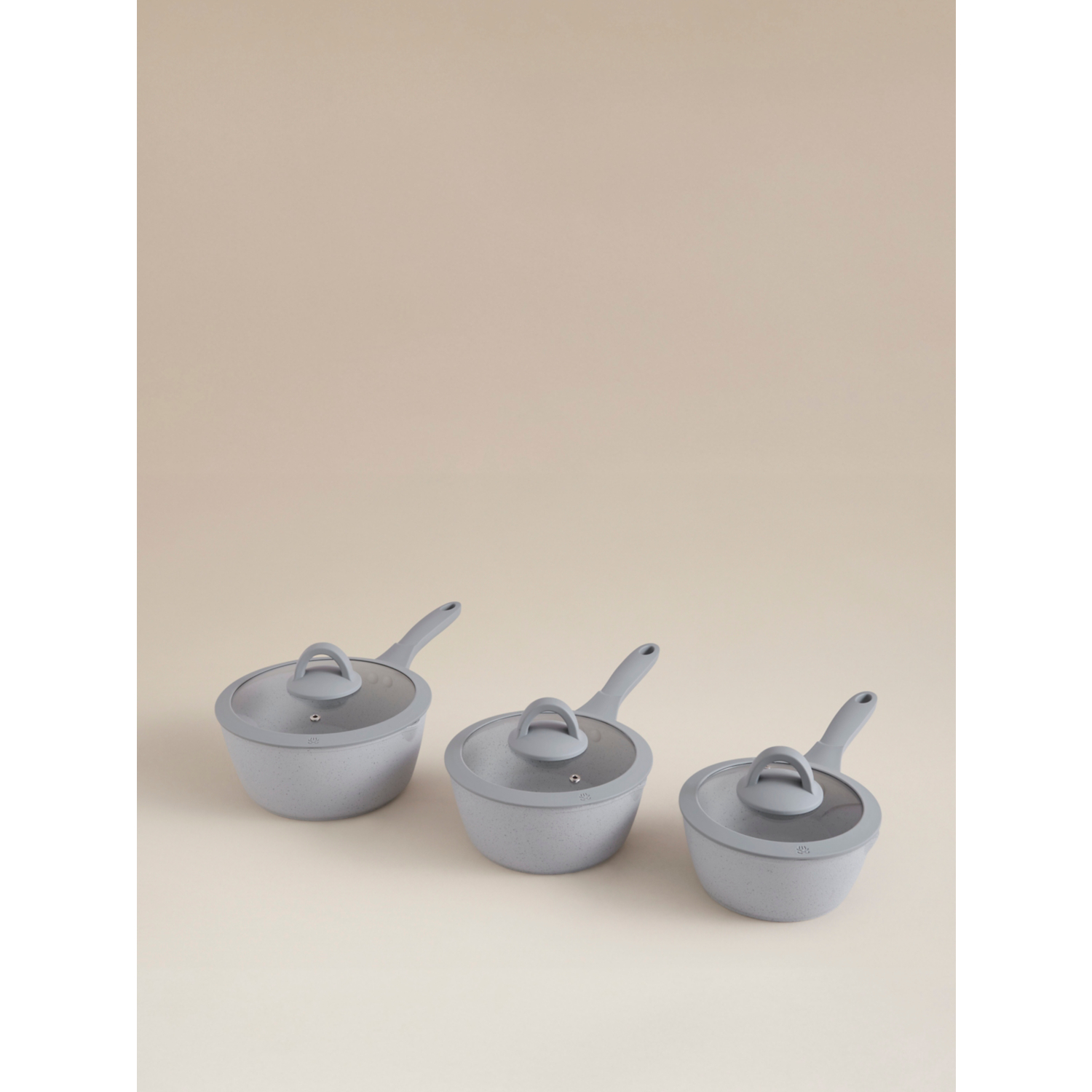 George Grey Marble Soft Grip 3 Piece Saucepan Set