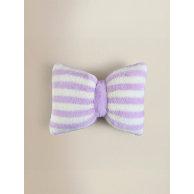George Pink & White Striped 3D Bow-Shaped Cushion