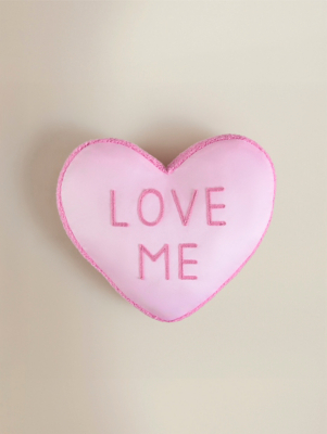 Pink Love Me Heart-Shaped Cushion | Home | George at ASDA