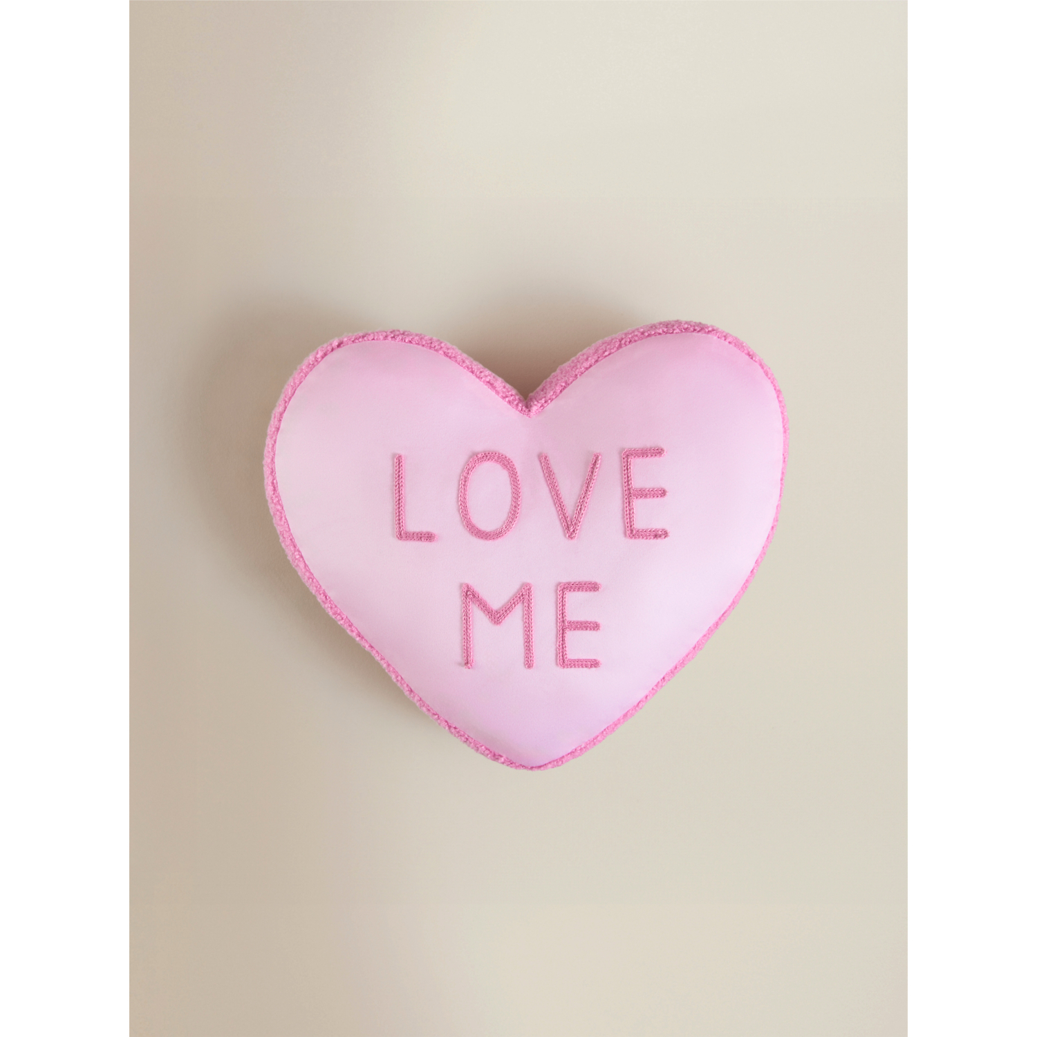 George Pink Love Me Heart-Shaped Cushion
