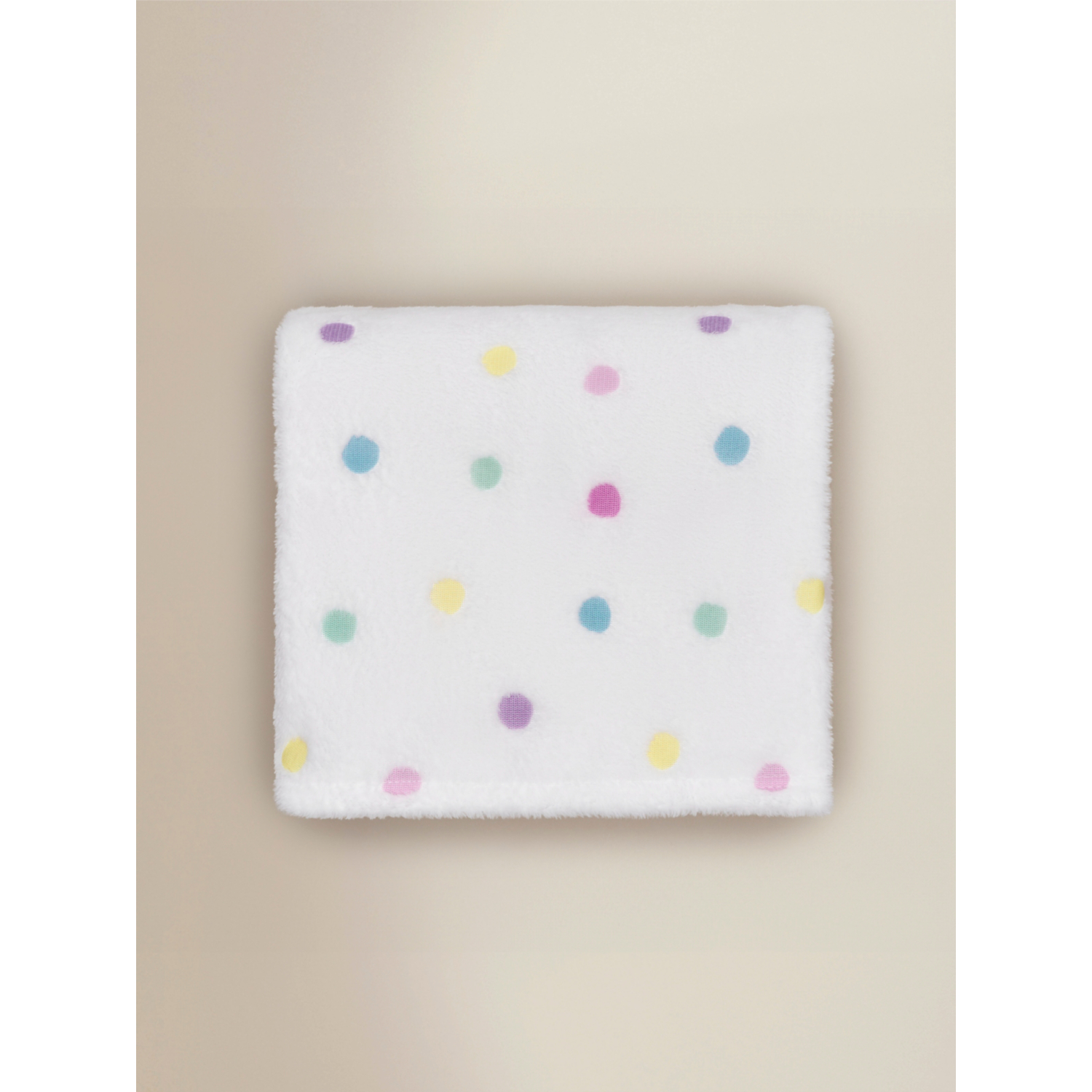 George Multi Embroidered Polka Dots Fleece Blanket - 120Cm X 150Cm