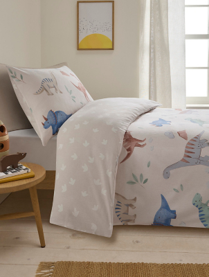 Dinosaur Brushed Cotton Reversible Duvet Set Home George at ASDA