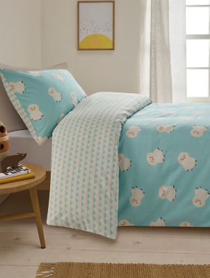 Mint Yeti Brushed Cotton Reversible Duvet Set Home George at ASDA