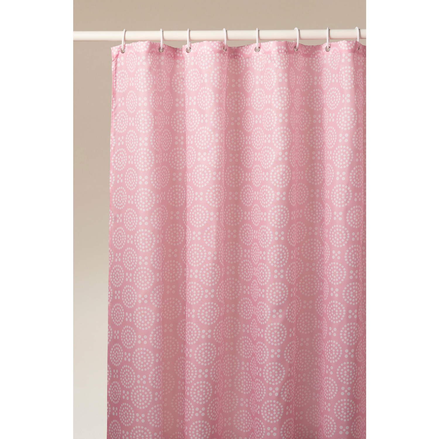 George Pink Circle Spot Shower Curtain