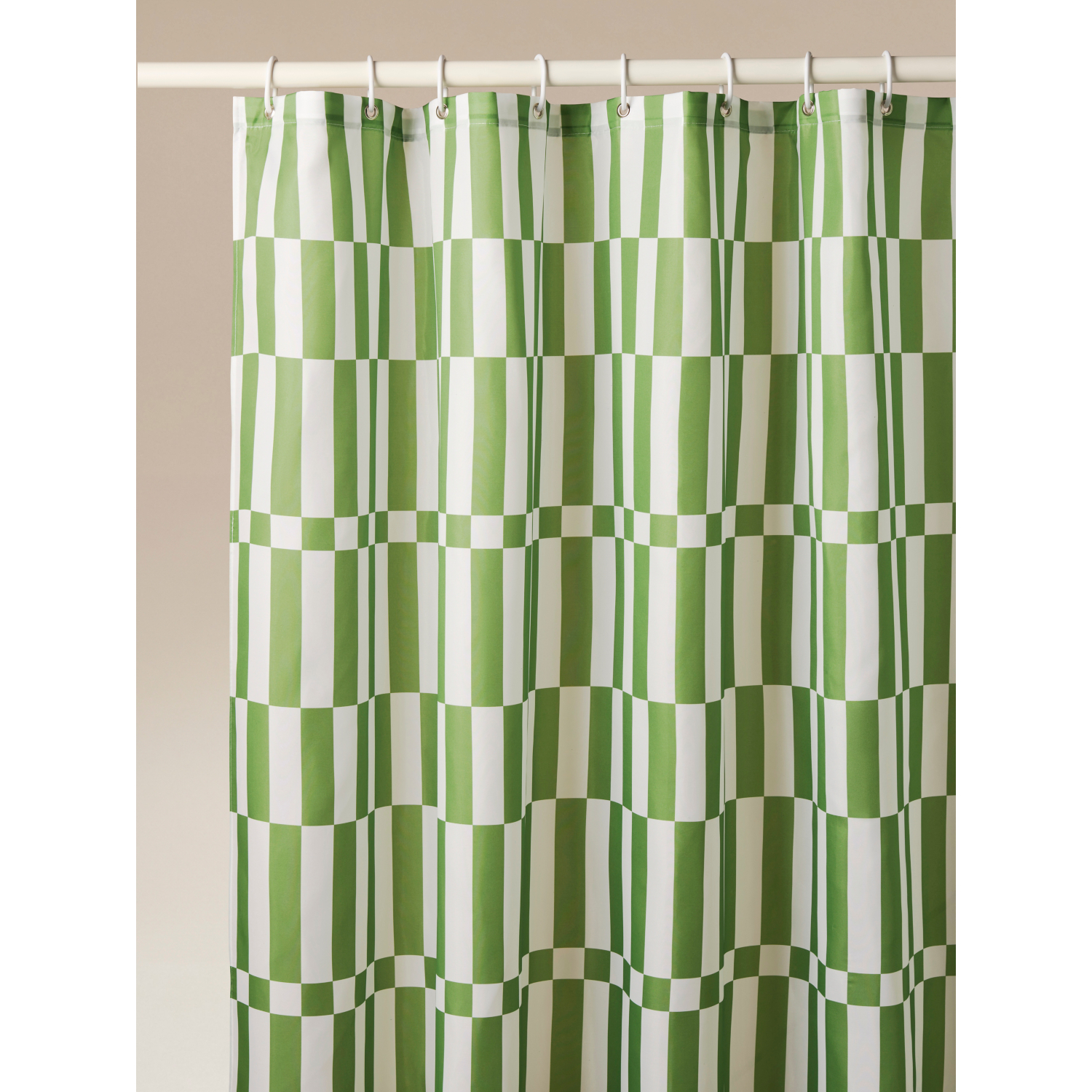 George Green Split Checkerboard Shower Curtain
