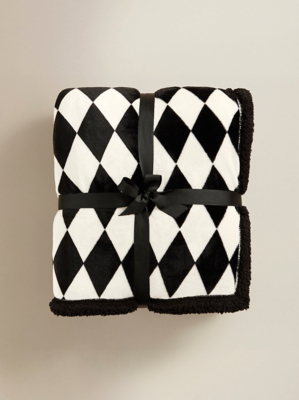 Harlequin Sherpa Throw 150 x 120cm Home George at ASDA