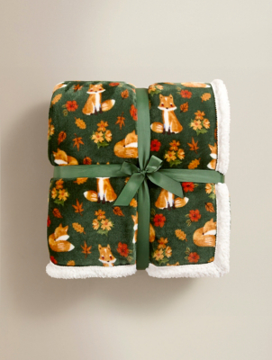 Foxy Sherpa Throw 150cm x 120cm Home George at ASDA
