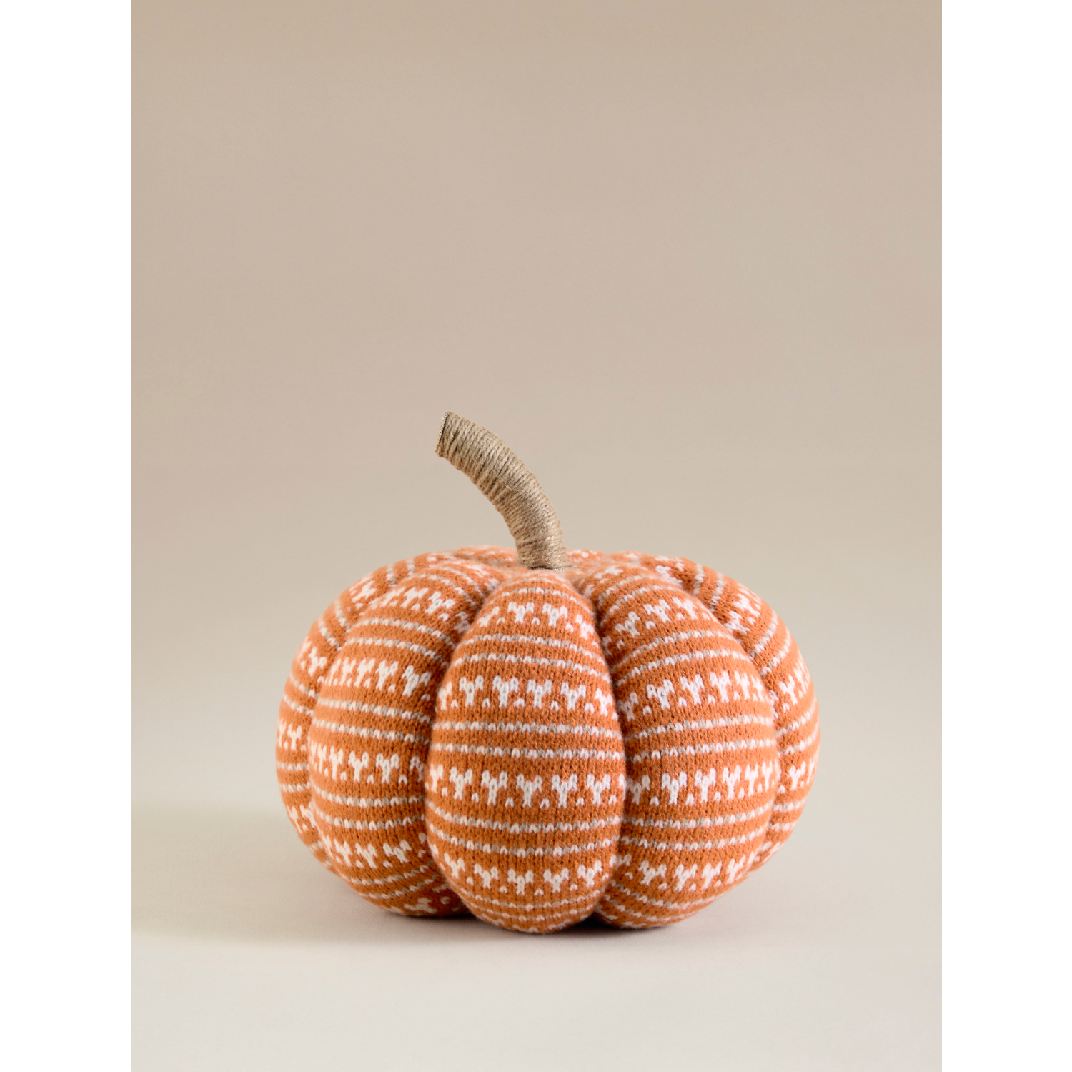George Multi Autumn Fairisle Pumpkin Shaped Cushion