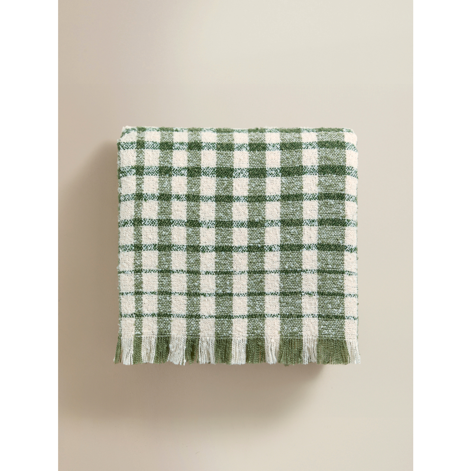 George Green Brushed Tassel Check Throw - 150Cm X 120Cm