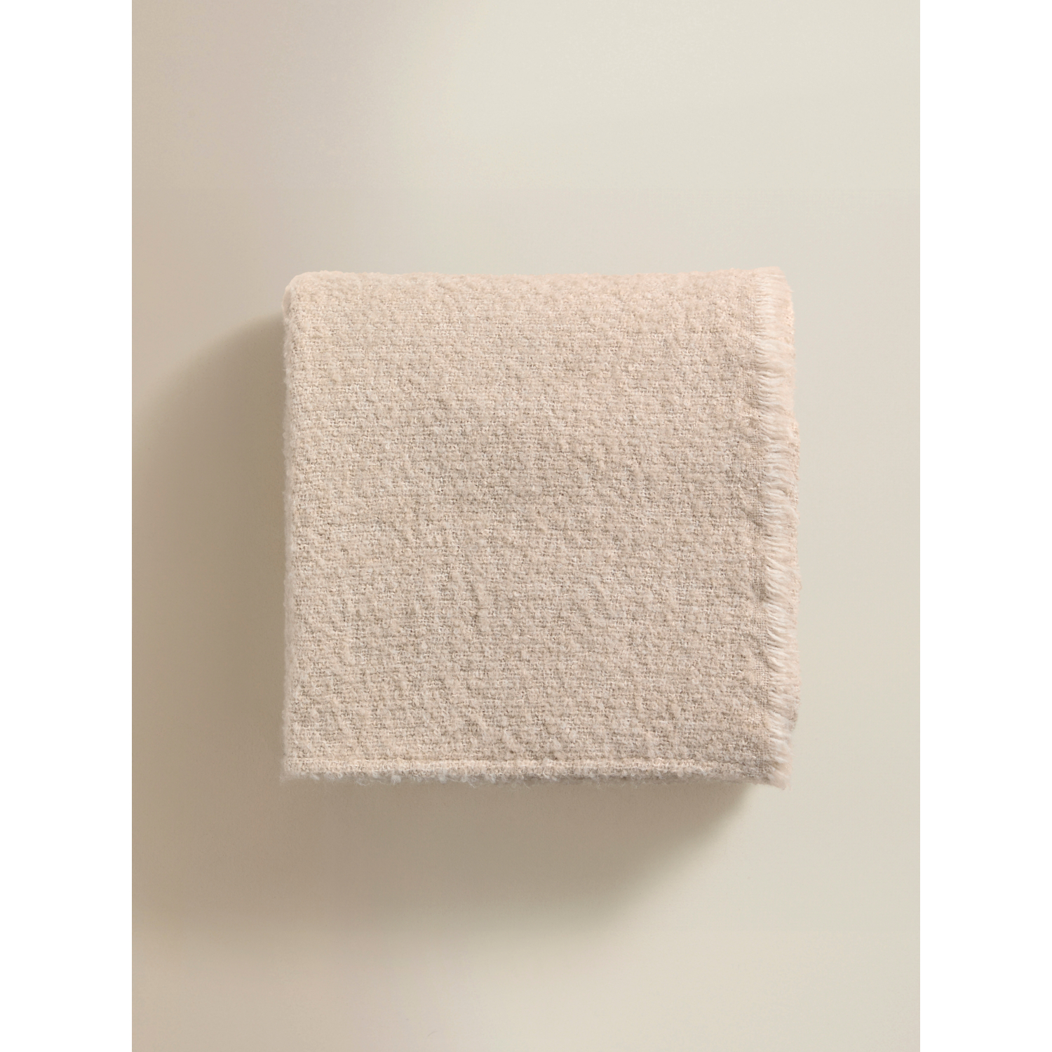 George Natural Plain Boucle Throw - 150 X 120Cm