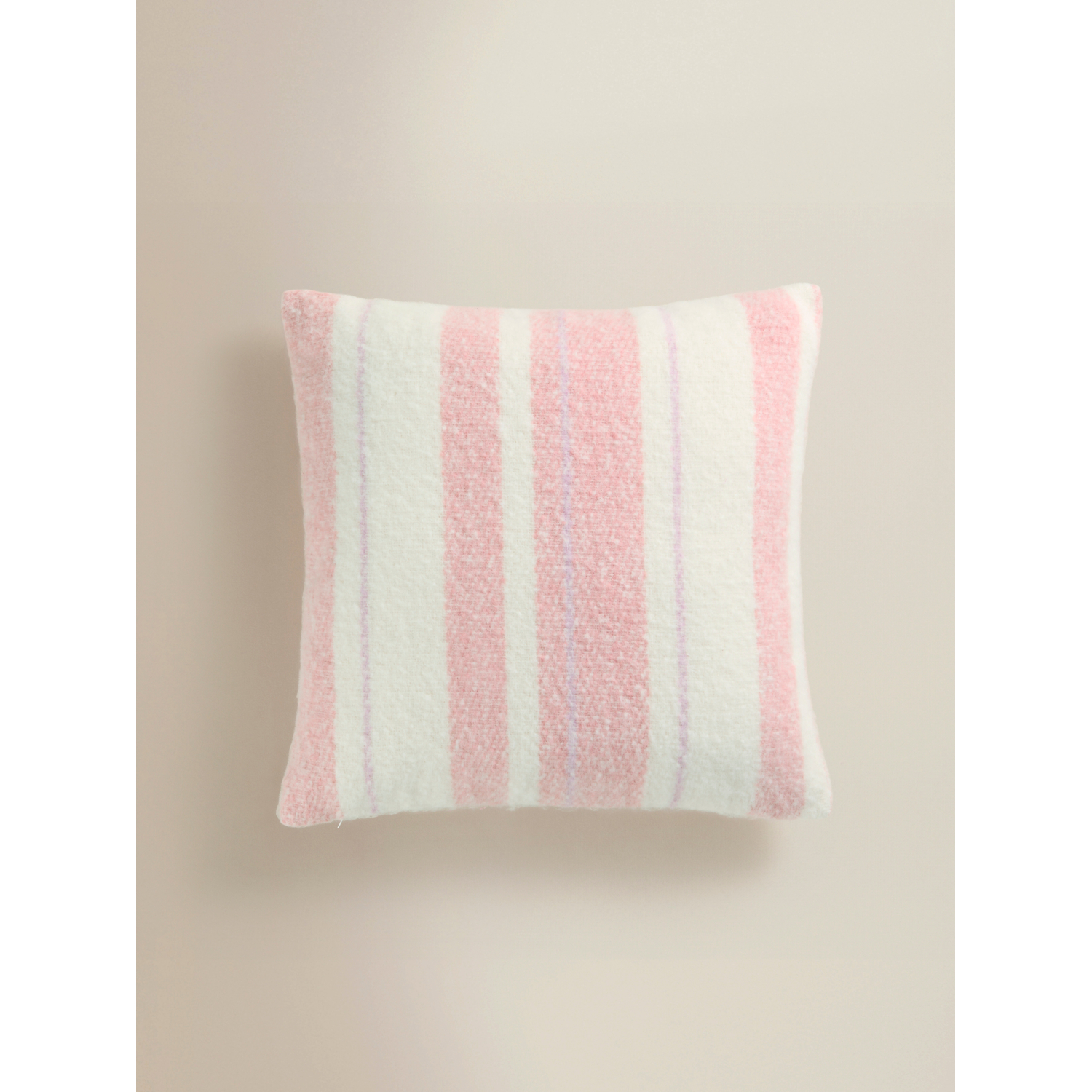 George Pink Striped Brushed Cushion