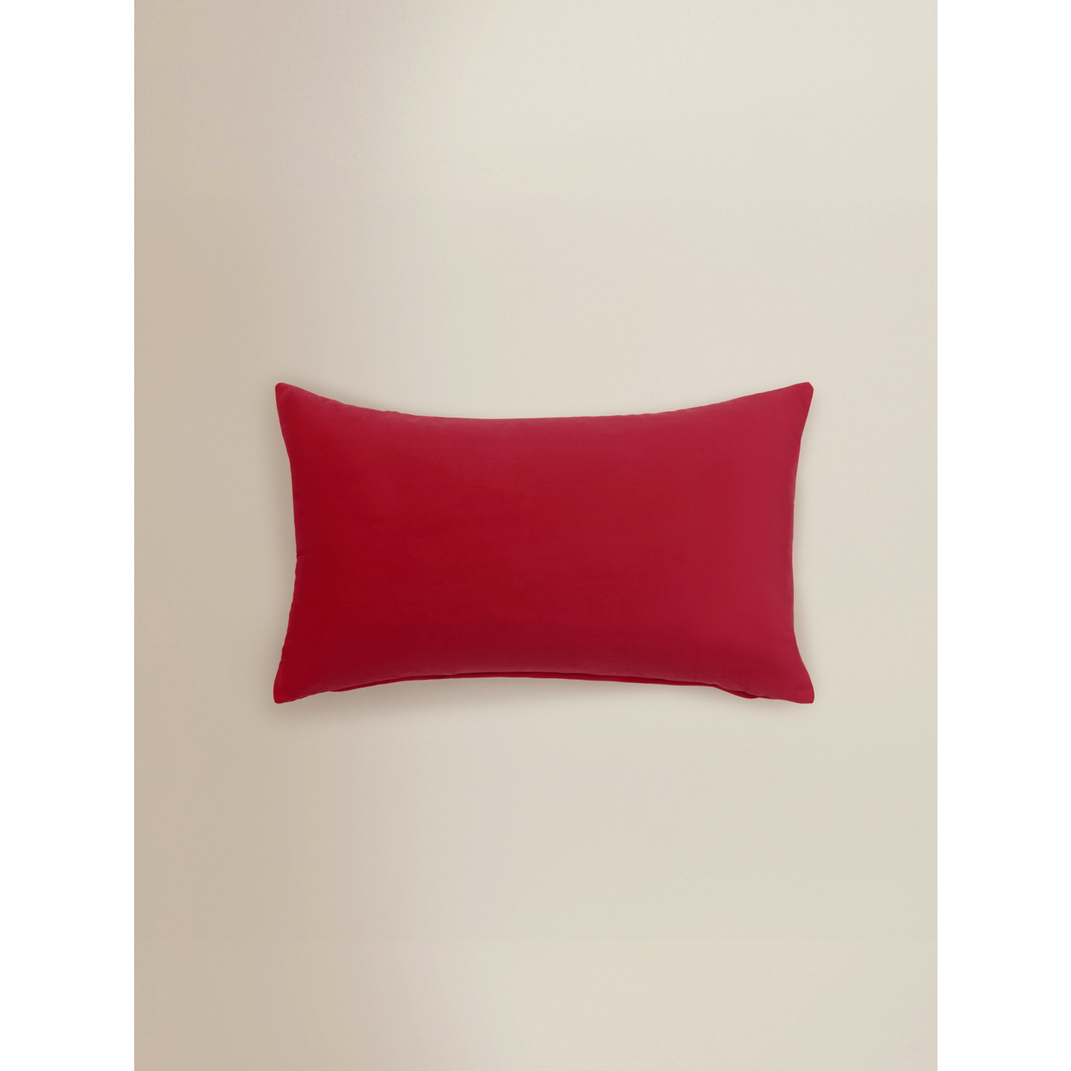 George Red Rectangular Velvet Cushion - 30Cm X 50Cm