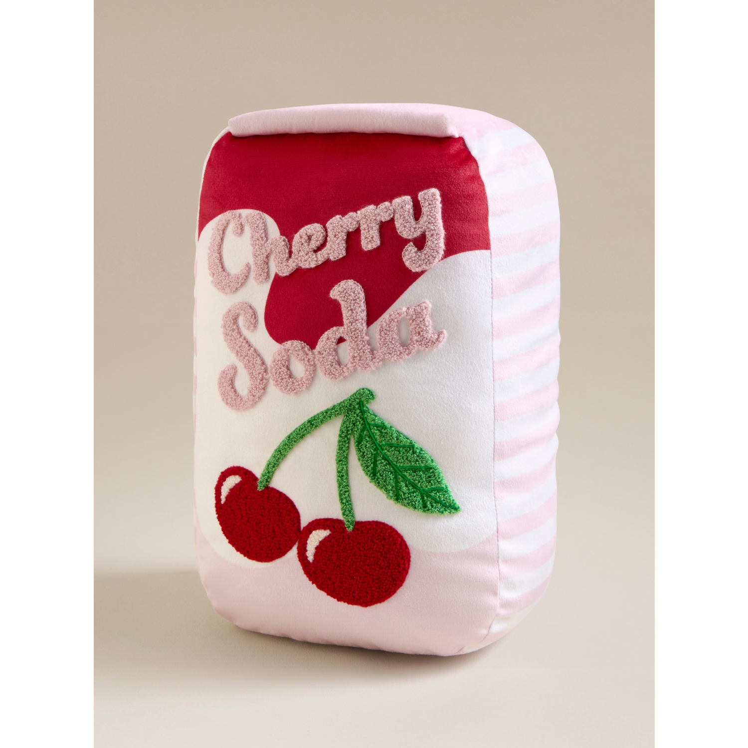 George Pink Cherry Soda-Shaped Cushion