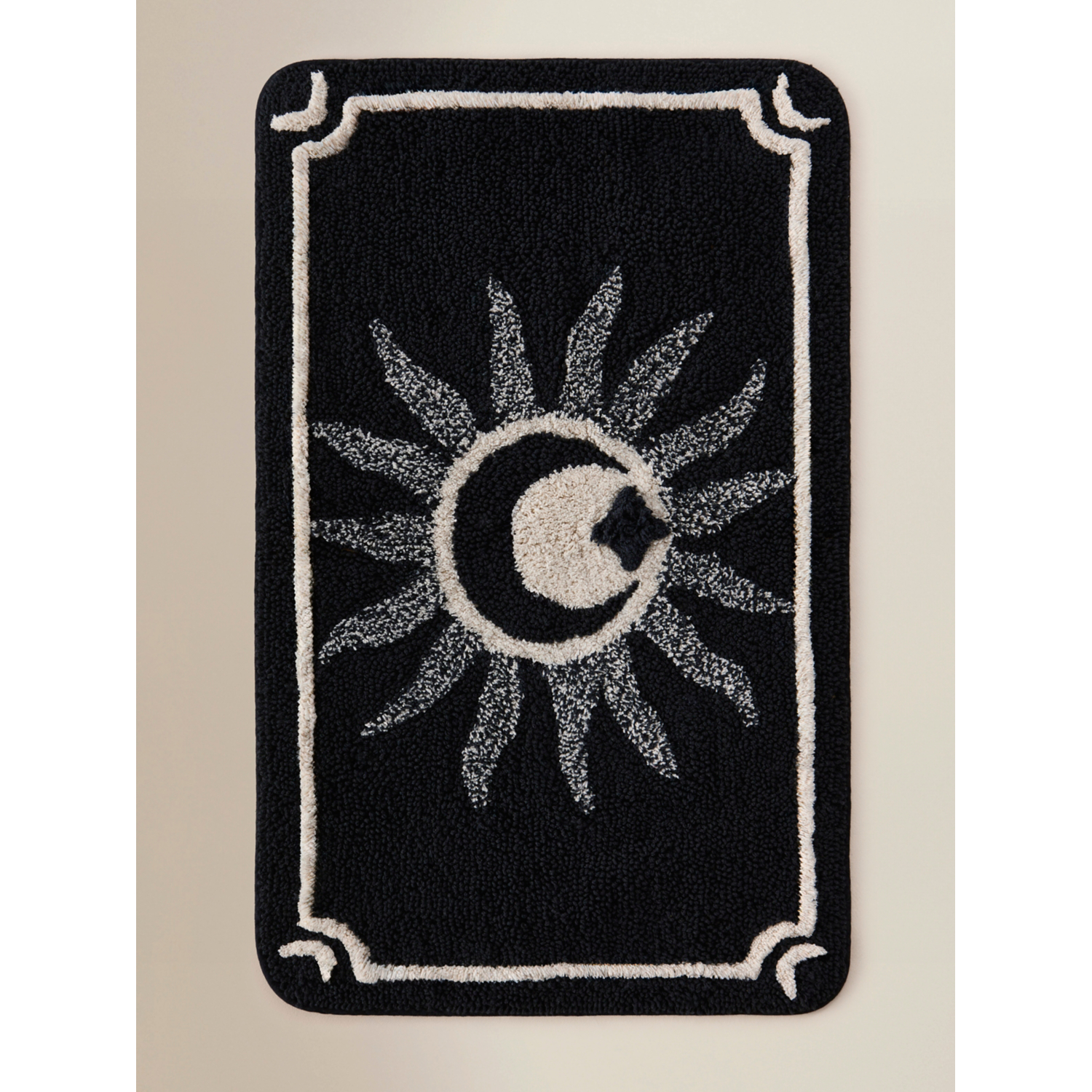 George Black & White Halloween Tarot Card Cotton Bath Mat