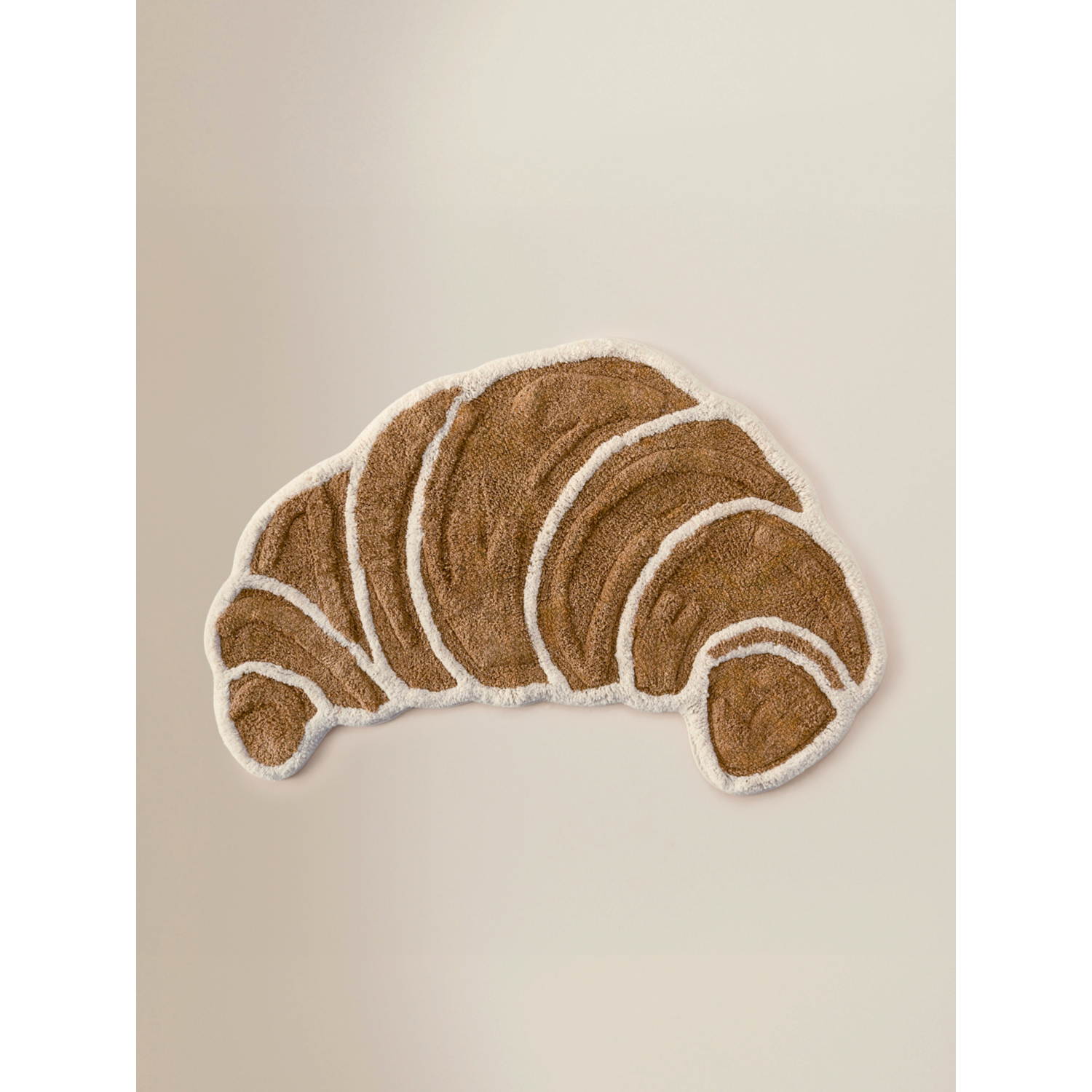 George Light Brown Croissant Cotton Bath Mat