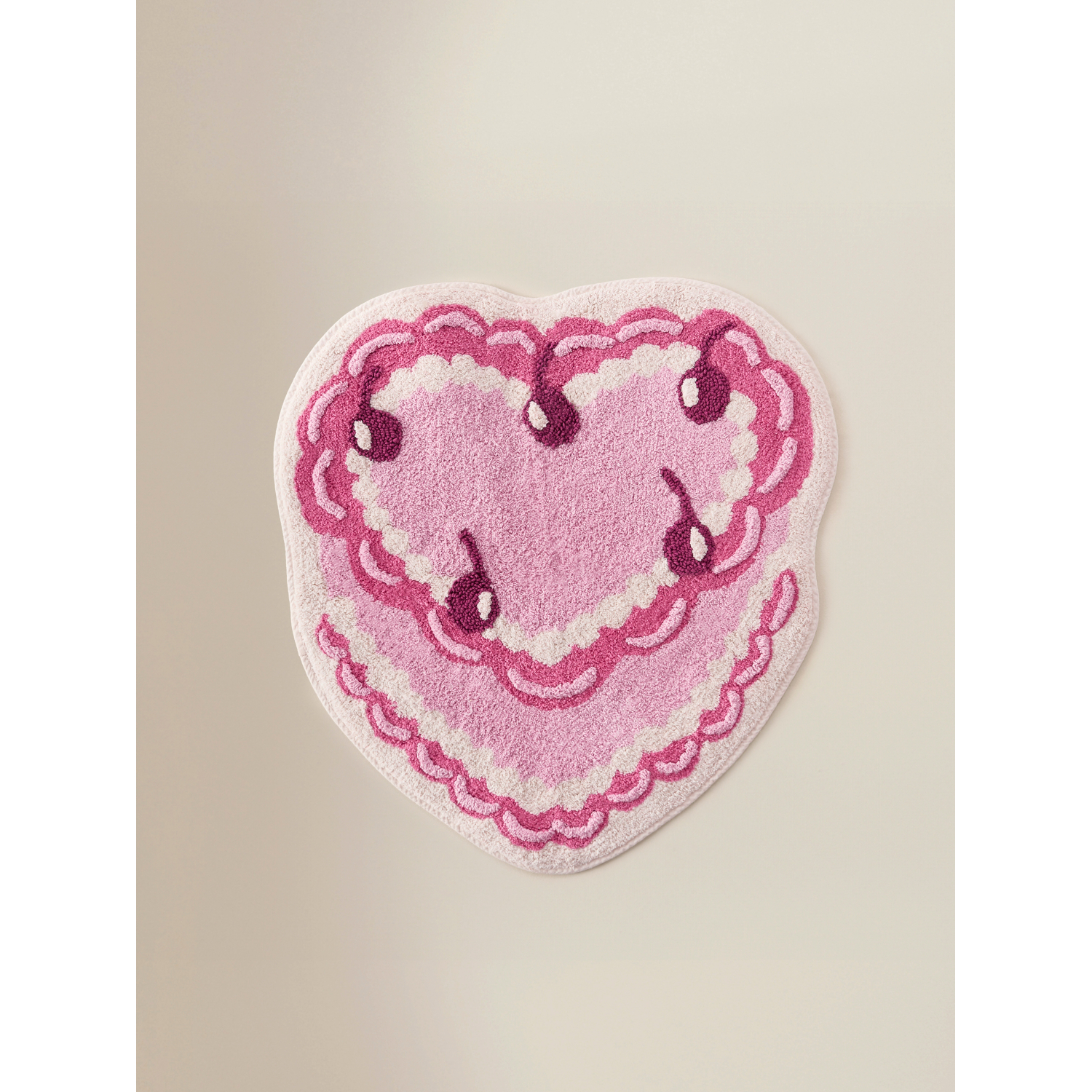George Pink Heart Cake Cotton Bath Mat