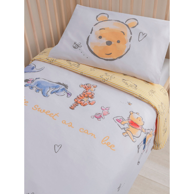 Disney Multi Winnie The Pooh Reversible Toddler Duvet Set