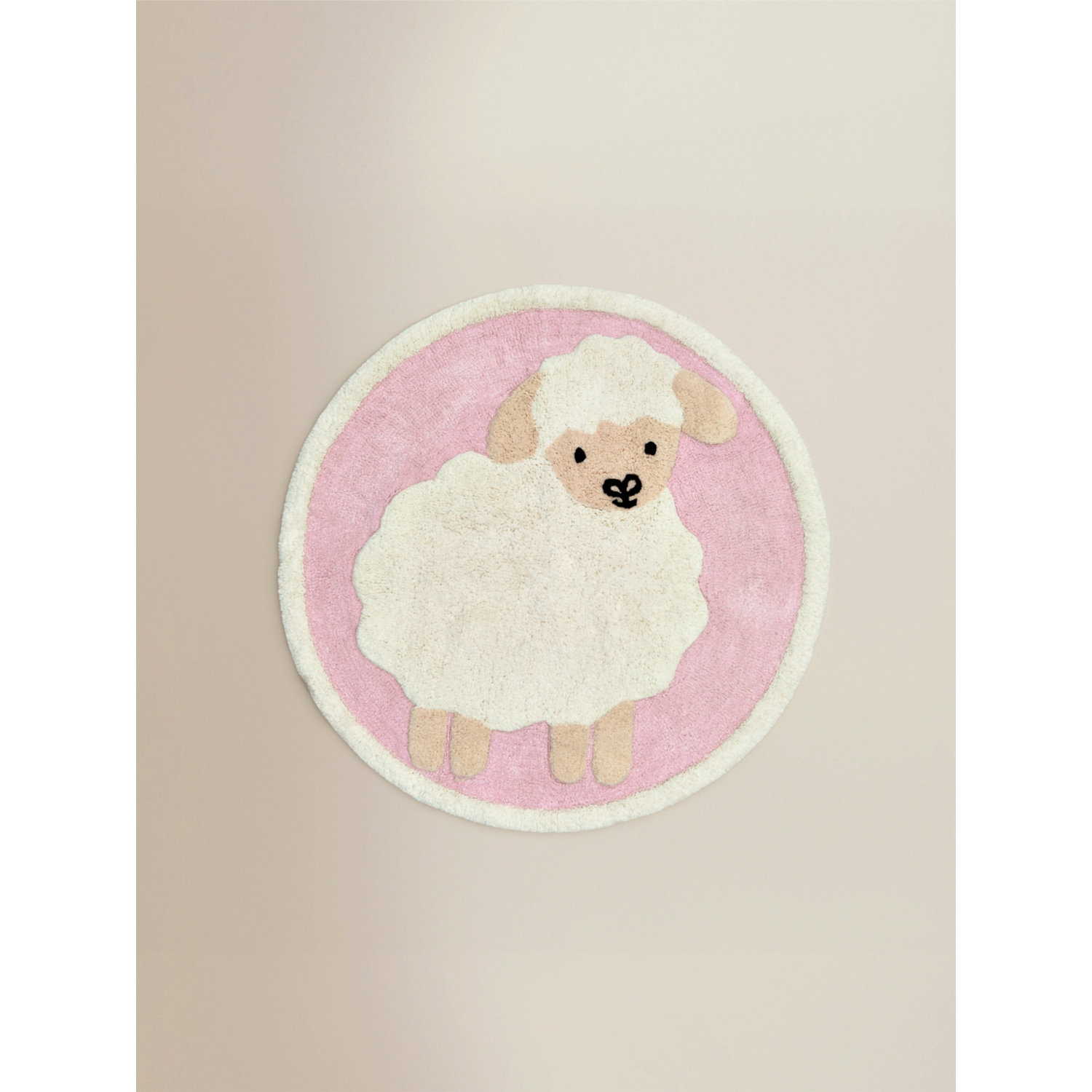 George Pink Farm Life Cotton Sheep Rug
