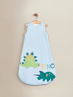 Blue Dino Jersey Cotton Sleep Bag Tog Baby George at ASDA