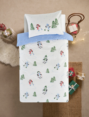 Penguin Brushed Cotton Duvet Set Home George at ASDA